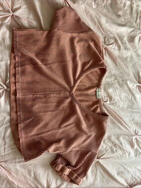Altar'd State Dusty Rose Ribbed Crop Top